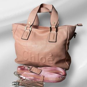 EUC Chloe pink leather bag